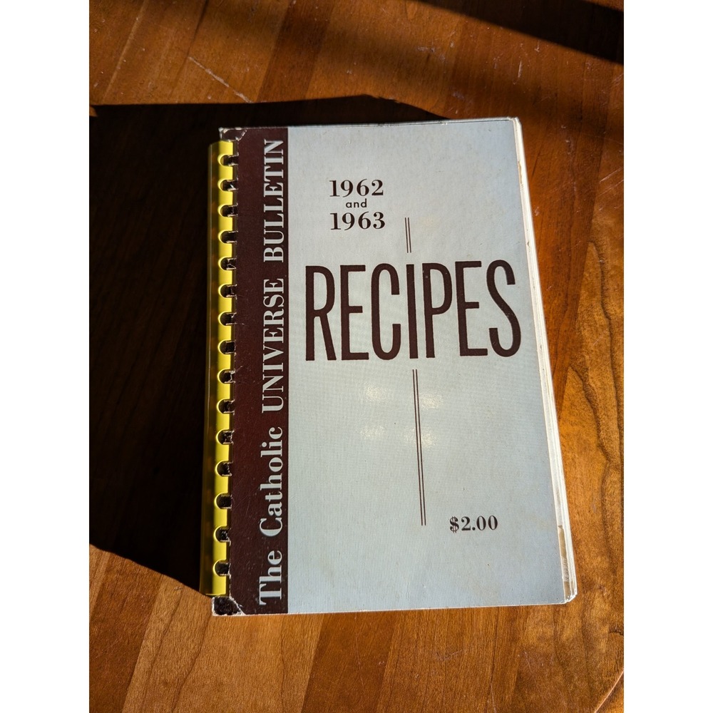 Vintage 1962 1963 Catholic Universe Bulletin Recipes Cookbook Sylvia Papp